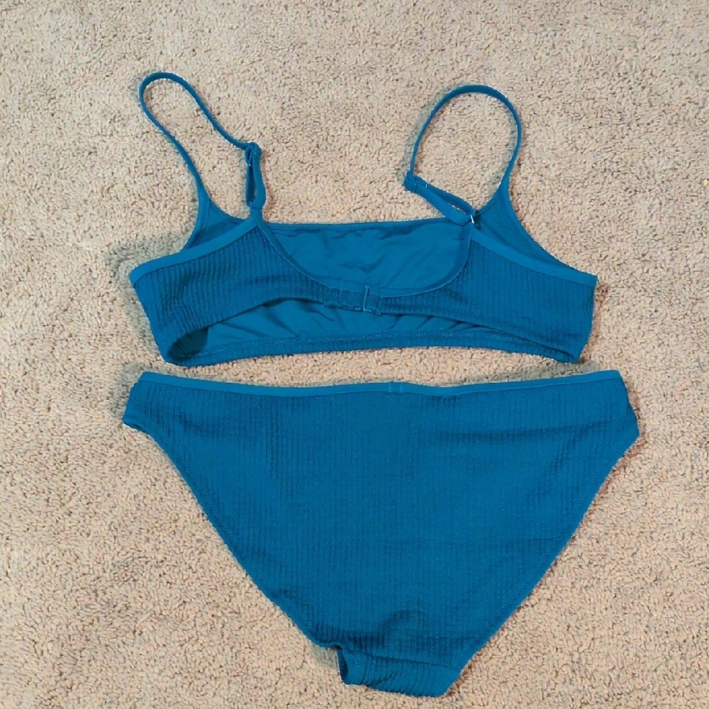 Aerie Blue Ribbed Bikini Set - Picture 3 of 5